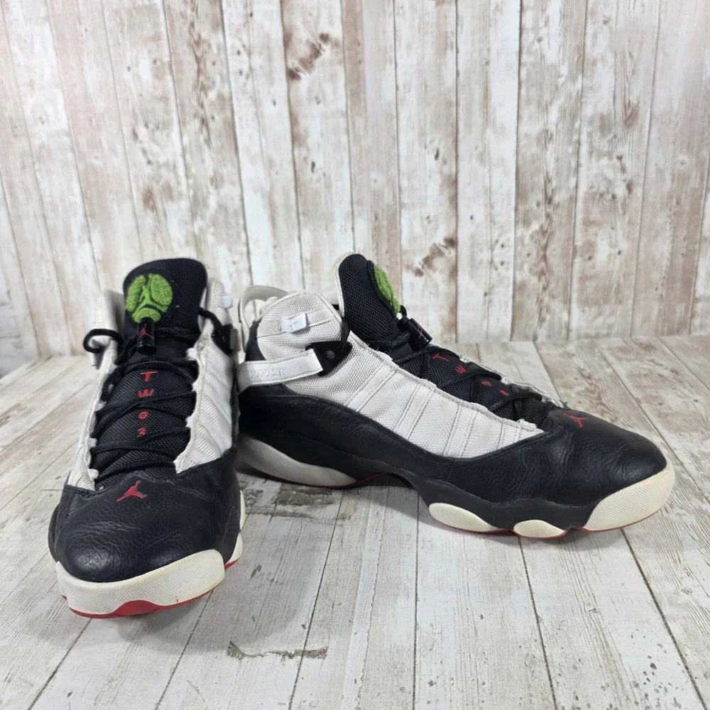Air Jordan 6 Rings Mens Sz‎ 10.5 Black White Red Basketball Shoes 322992008